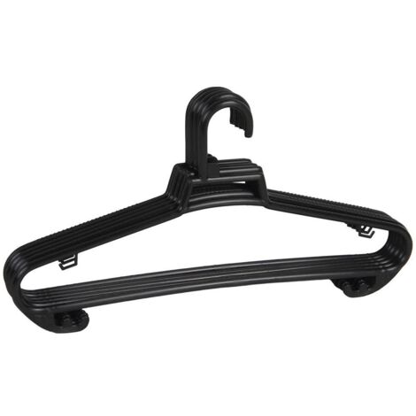 COFAN pack de 6 perchas negras 38 x18 cm , Lote de 6 Perchas Modelo Oslo. Es un producto de calidad para colgar prendas delicadas con forma redondeada, evitando adoptar formas inde