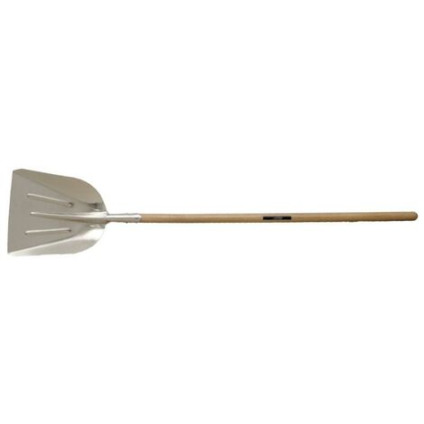 COFAN pala aluminio 345x390x1620mm , Pala ligera hecha en aluminio acabada sin puño, medida 400x370x1620mm
