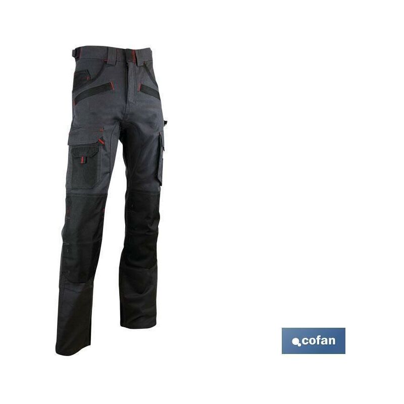 

Cofan - PLIMPO pantalon trabajo multib. carlson 300gms/m gris-negro t-38