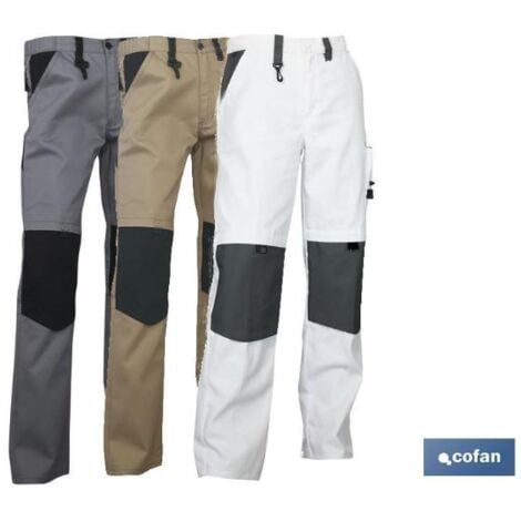COFAN pantalon trabajo lenoir  280gms/m gris-negro t-64 , Pantalón de trabajo modelo Lenoir. Su composición: 60% algodón / 40 % poliéster con 280 g/m2. Colores: gris-negro, beis-ne