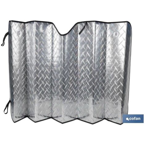 COFAN parasol aluminizado efecto láser con ventosas 70 x 150 cm