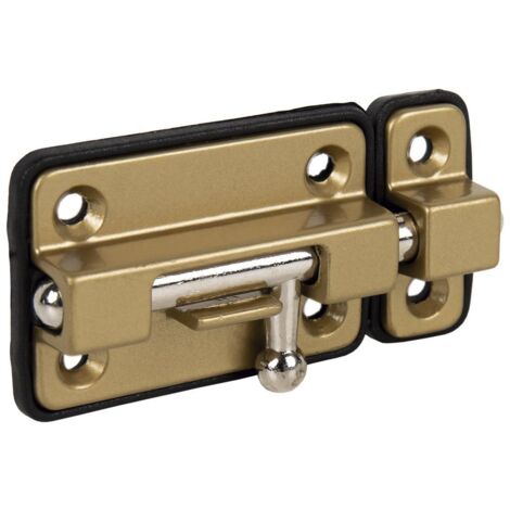 COFAN pasador base plástico dorado 80 mm   caja 15 unid. , Pasador cerrojo con base fabricada en plástico.El producto está disponible en varios acabados y medidas.Apto para su colo