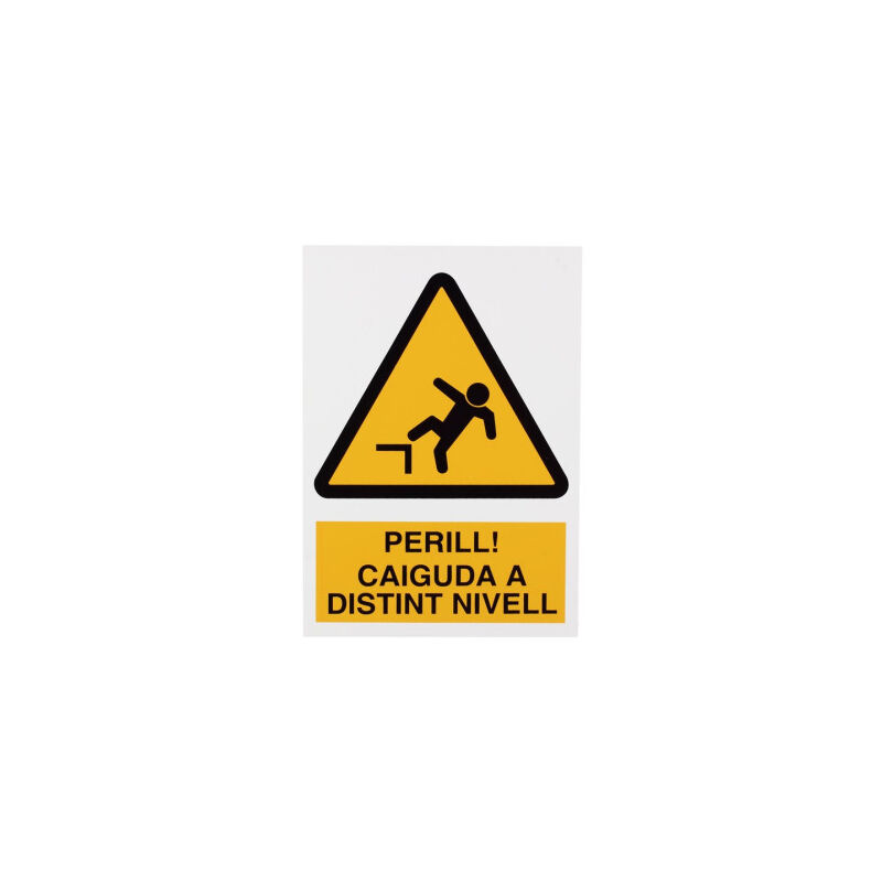 

Señal en catalán: Senyals d'advertència -Perill Caiguda Dintint Nivell | 420X297 mm