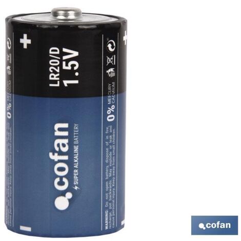 COFAN PILA ALCALINA LR20/D 1.5V (BLISTER 2 U.