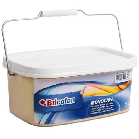 COFAN pintura plástica monocapa beige (2,5 lt) , Pintura plástica monocapa de buena cubrición. Indicada para decoración de interiores con acabado de alta calidad. Aplicación en una
