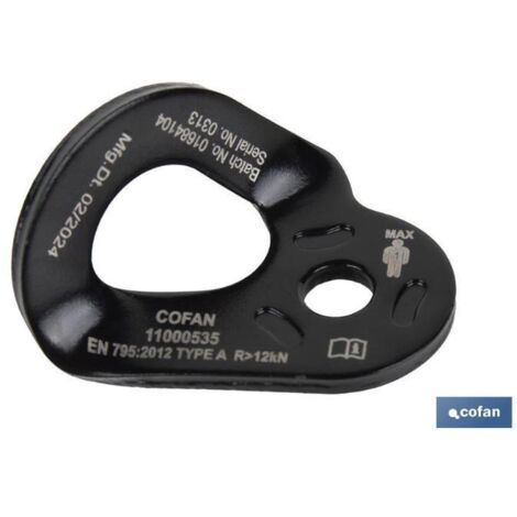COFAN placa de anclaje de acero m10 ruptura +23 kn , Punto de anclaje sencillo esencial para trabajos en altura, ofreciendo una solución segura y robusta para la protección contra