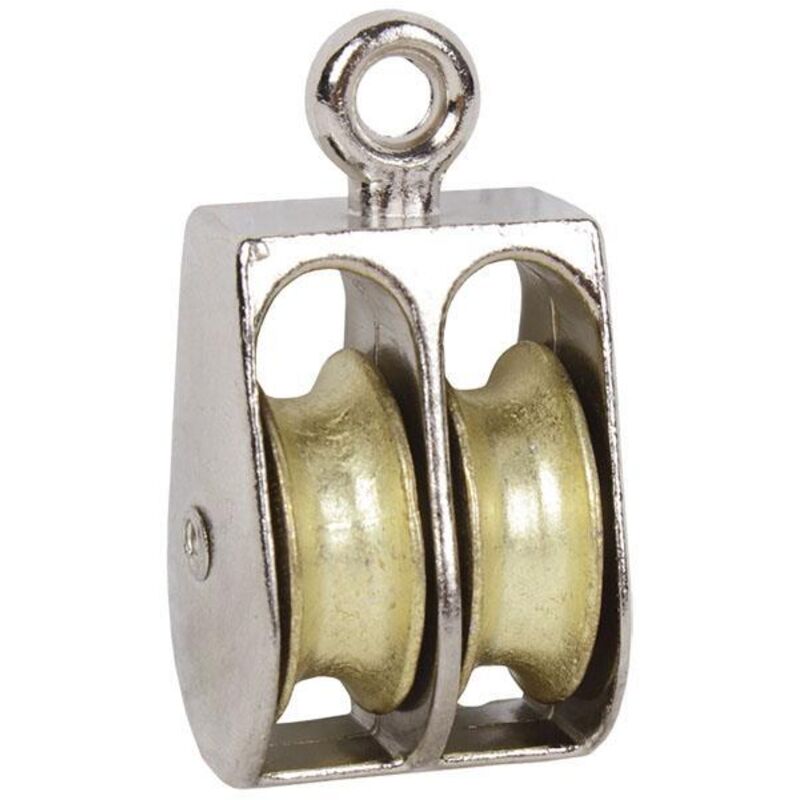 

PLIMPO polea doble fija niquelada (ø40 mm) caja 10 unid.