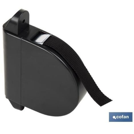 COFAN recogedor abatible persiana negro 6mx14 mm , Recogedor para persiana abatible. Fabricado en PVC de alta calidad para ofrecer una gran resistencia y durabilidad. La cinta inco
