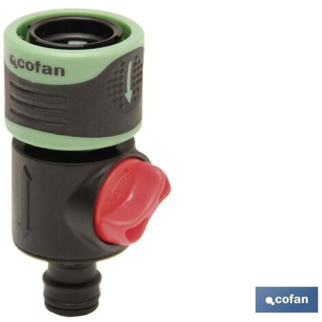 COFAN regulador c/llave de paso , Regulador de presión con caudal confort. El uso adecuado de este regulador de riego permite mantener el caudal del aspersor o el goteo, la uniform
