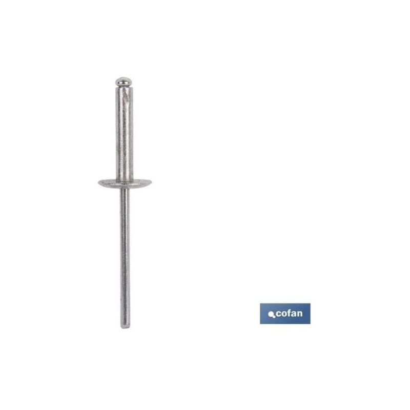 

PLIMPO remaches aluminio ala ancha 4.0 x 14 mm caja 500 unid.