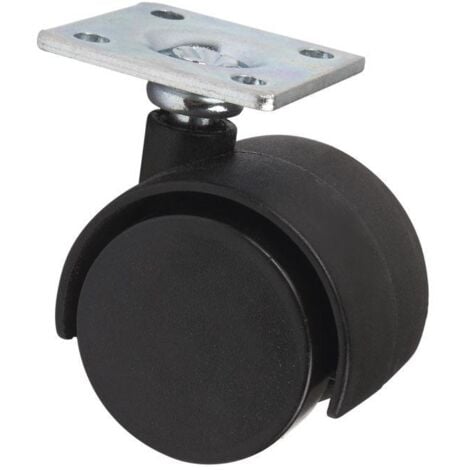 COFAN rueda plastic ø30mm placa   caja 4 unid. , Ruedas de plástico con placa y soporte para encajar dos ruedas gemelas. Ideales para muebles pequeños, expositores, sillas de ofici