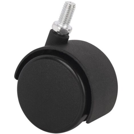 COFAN rueda plastic ø50mm tornillo 8x15 caja 4 unid. , Ruedas de plástico con tornillo con rosca y soporte para encajar dos ruedas gemelas. Ideales para muebles pequeños, exposit