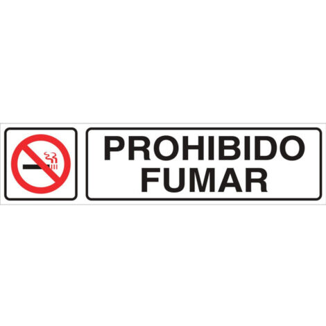 COFAN señal glasspack adhesiva 175x45mm. prohibido fumar , Señal de Graspacl adhesiva Prohibido fumar en dos medidas diferentes. El diseño de la señal puede variar, pero en ningún