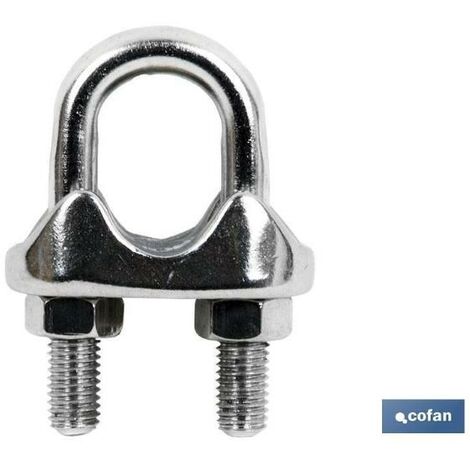 COFAN sujetacables acero inoxidable m-8   caja 10 unid. , Sujetacables de acero inoxidable, DIN-741 INOX A-2