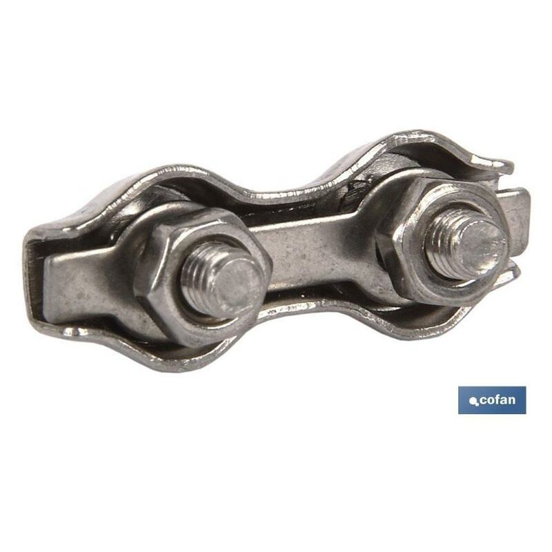 

PLIMPO sujetacables planos dobles inox. m-8 caja 5 unid.