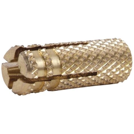 COFAN taco de laton m-6   caja 200 unid. , Taco con cuerpo de latón y rosca interior desde M-4 hasta M-12. Taco de expansión roscado interior, medidas desde 4 mm hasta 12 mm, fabri