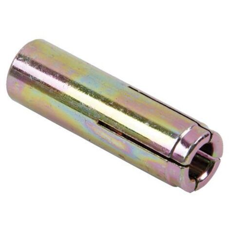 COFAN taco metalico expansion p/golpe m-6 caja 100 unid. , Taco metálico de anclaje hembra de expansión. Para materiales macizos con rosca métrica interior. Anclaje de acero que