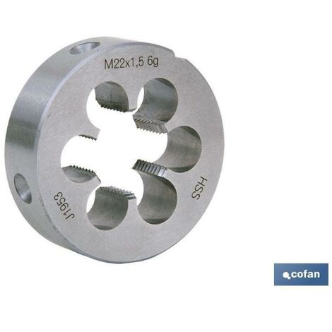 COFAN terraja - m20 x 2.50 mm (45mm) , Terrajas o fileras manuales PASOS ROSCA.- MÉTRICO- WITHWORTH - GAS - BSF - BSP - UNC - UNF,SAE - BSPT - UNEF - BA Y PG - NPT.