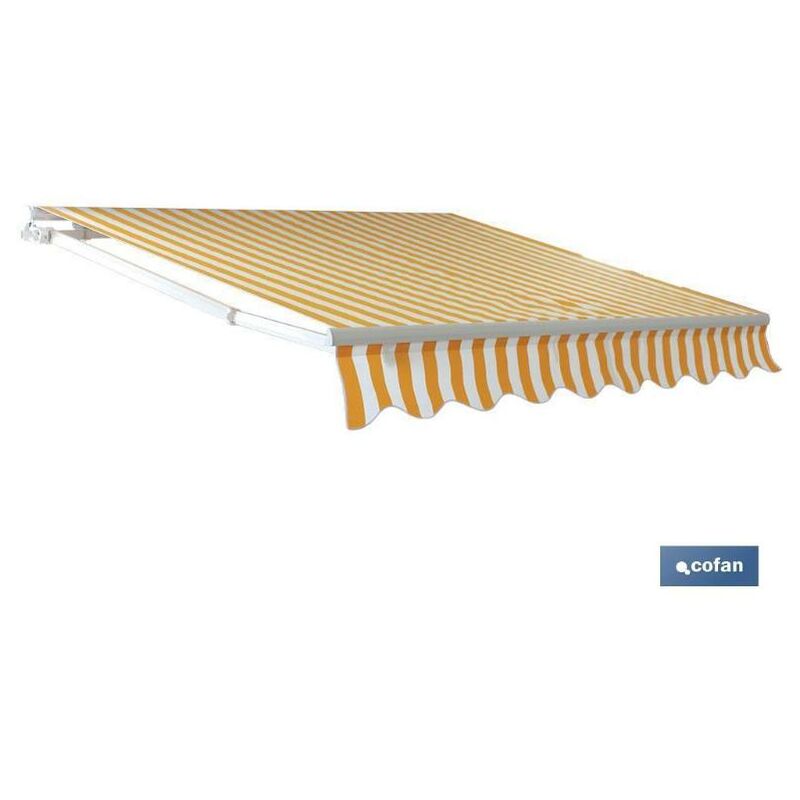 

PLIMPO toldo modelo nq001 color amar/blanco 4x3,0mts motor