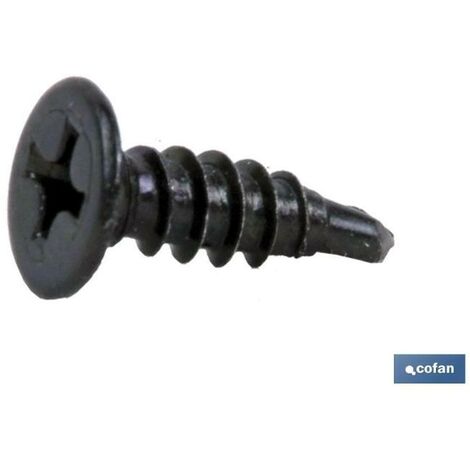 COFAN tornillo autot. extraplano 4,2 x 14 negro   caja 500 unid.