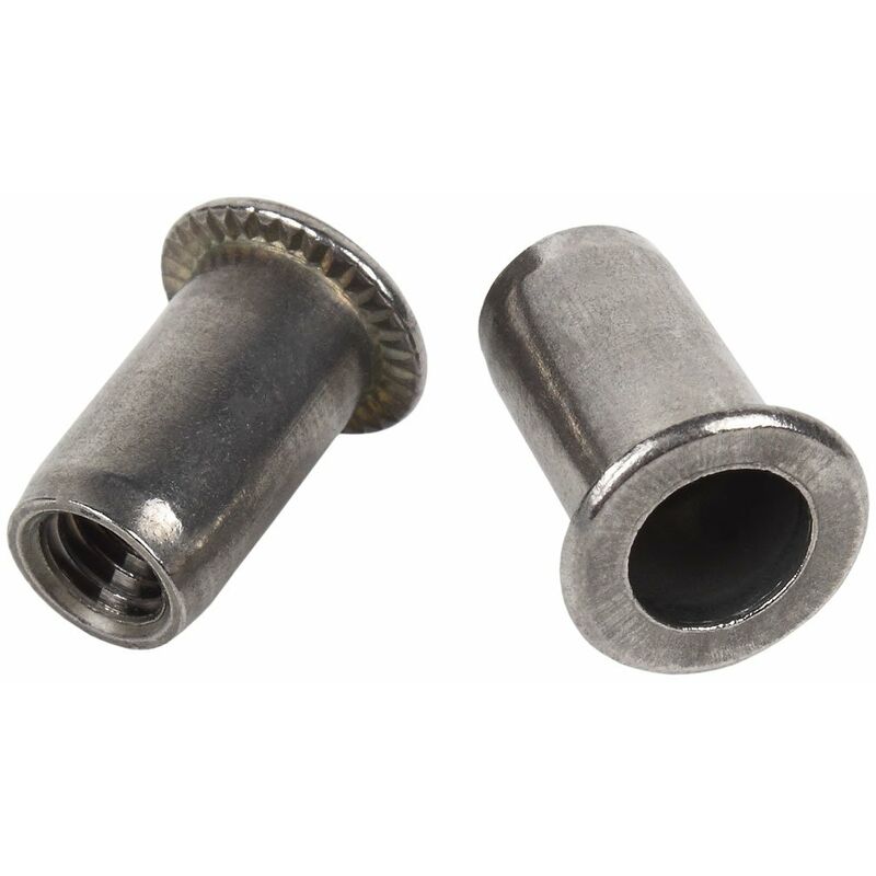 

Tuercas Remachables Inoxidable Cabeza Ancha L mm:11 Diametro Rosca [m/m]:M - 4 Caja de 100 unidades