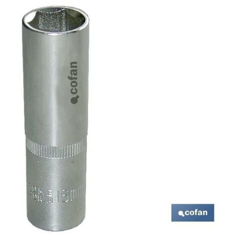 COFAN vaso largo 1/4 10mm. , Vaso métrico largo de 1/4. Fabricado en acero al cromo vanadio de alta dureza y buena resistencia al desgaste. Este tipo de vaso de alta resistencia es