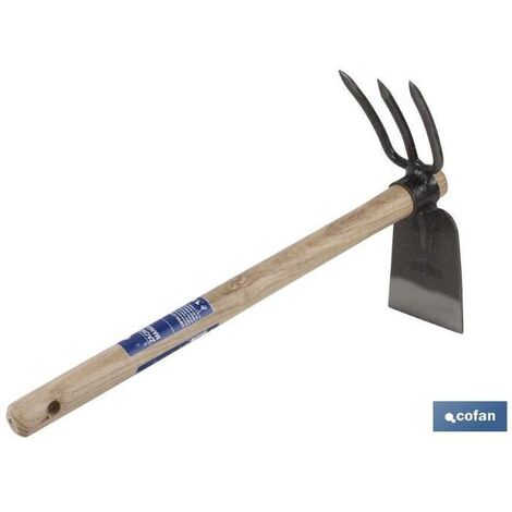 COFAN zacho recto 3 puntas y mango 80x230mm , El zacho recto está fabricado en acero inoxidable de alta calidad que proporciona una mayor resistencia y durabilidad. Está diseñada c
