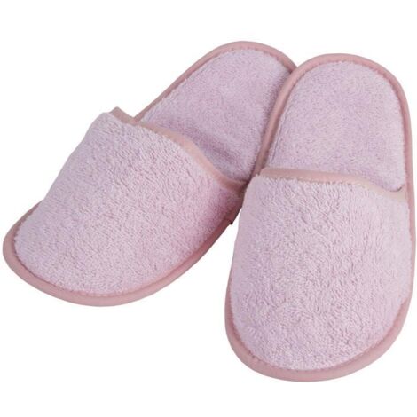 COFAN zapatillas baño rosa claro gama flor talla.m , Zapatillas de baño en color rosa claro. Están fabricadas en denso algodón 100% para mayor suavidad, absorción y resistencia. C
