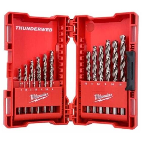Cofanetto da 19 Punte Metallo 1/10mm HUNDERWEB HSS-G Milwaukee 4932352374