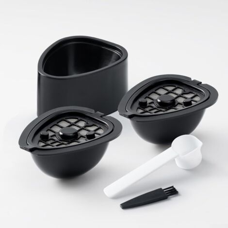Coffee Capsule, Elegant Filter for NESTLEST 9662 Coffee Machine, Thin and Light PP Material, Durable Accessories (2 Capsules + Powder Filler + Spoon Brush)