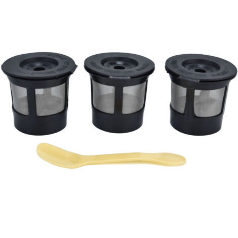 Coffee Filter Cup with Spoon Capsule Shell Coffee Capsules Cup Fit for Coffee Machine
