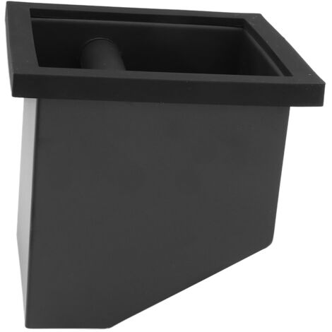 Coffee Knock Box Embedded Bottomless Coffee Knocking Slag Bucket Cafe Bar Powder Grounds Box Black