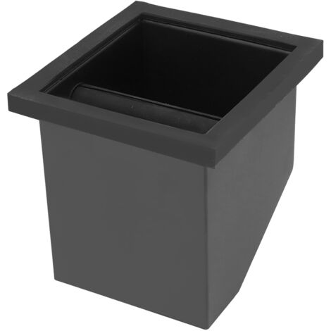 Coffee Knock Box Grounds Disposal Bin Bottomless Embedded Oblique Mouth Stainless Steel