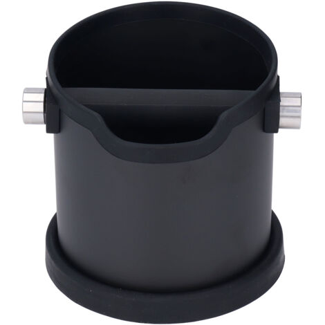 Coffee Knock Box Stainless Steel Grounds Storage Bucket Container with Non Slip Silicone Pad