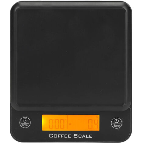 Coffee Scale Kitchen Electronic LCD Display Automatic Timing for Food Baking 0.1g 3kg