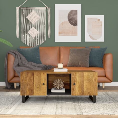 Coffee Table 100x54x40 cm Solid Wood Mango&Engineered Wood vidaXL