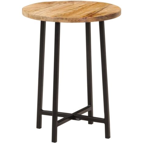 Coffee Table 35x35x45 cm Solid Wood Mango and Iron vidaXL