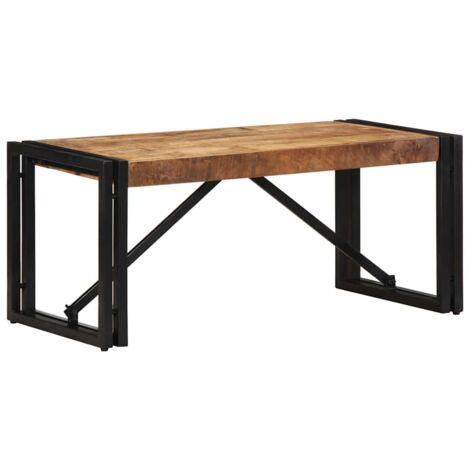 Coffee Table 80x40x35 cm Solid Rough Wood Mango vidaXL
