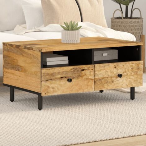 Coffee Table 80x54x40 cm Solid Wood Mango vidaXL