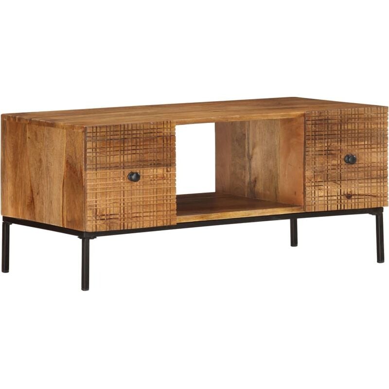 Coffee Table 90x45x40 cm Solid Mango Wood Vidaxl