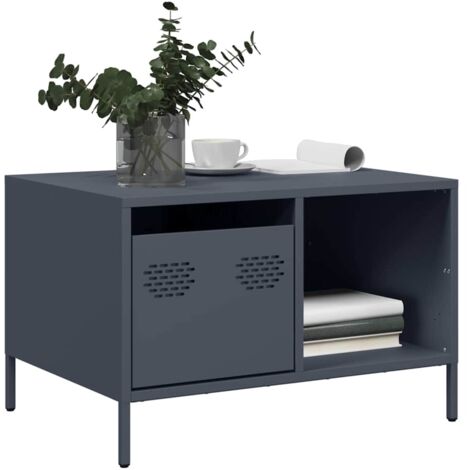 Coffee Table Anthracite 68.5x50x43.5 cm Cold-rolled Steel vidaXL
