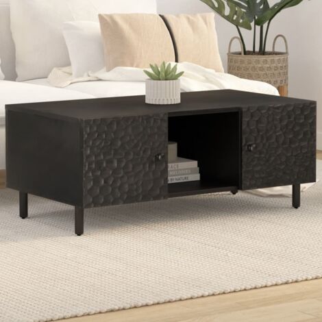 Coffee Table Black 100x54x40 cm Solid Wood Mango vidaXL