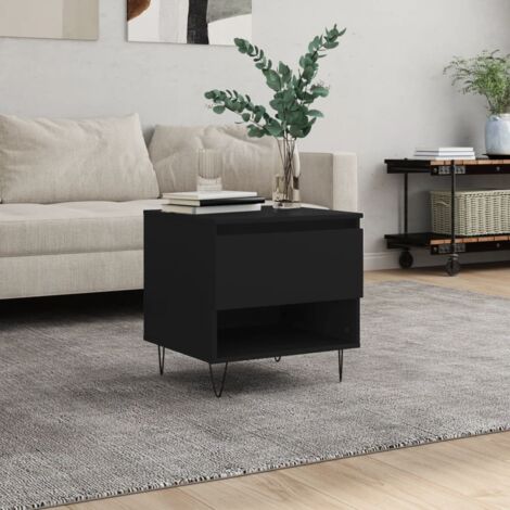 Coffee Table Black 50x46x50 cm Engineered Wood vidaXL