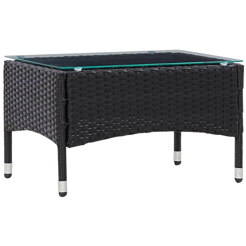 Coffee Table Black 60x40x36 Cm Poly Rattan - Rattan Side Table Outdoor Black Coffee Table Black 60x40x36 Cm Poly Rattan - Rattan Side Table Outdoor Black