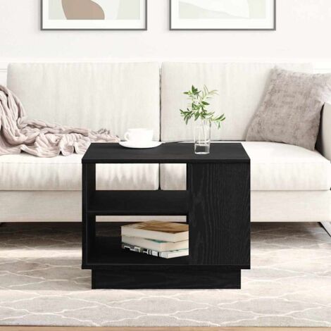 Coffee Table Black oak 55 x 55 x 42 cm Engineered wood vidaXL