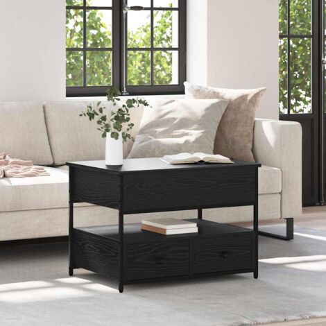 Coffee Table Black Oak 70 x 50 x 54.5 cm Engineered Wood vidaXL