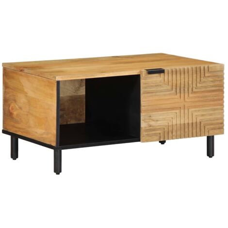 Coffee Table Brown 80x50x40 cm Solid Wood Mango vidaXL