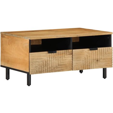 Coffee Table Brown 80x54x40 cm Solid Wood Mango vidaXL
