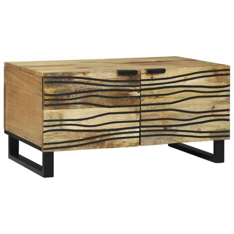 Coffee Table Brown and Black 80 x 50 x 40 cm vidaXL