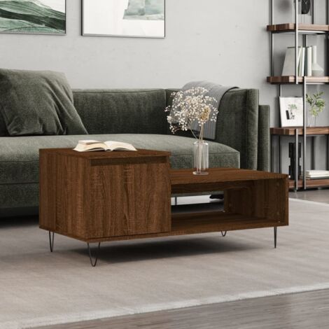 Coffee Table Brown Oak 100x50x45 cm Engineered Wood vidaXL